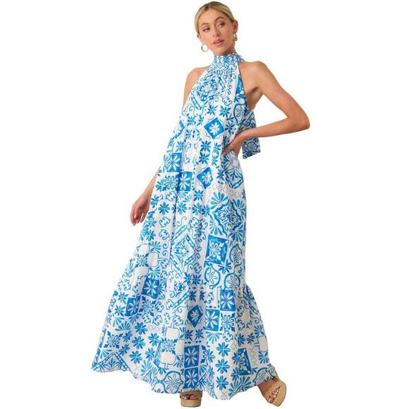 PROSPERINA Dresses & Skirts - NEW PROSPERINA rebecca maxi dress in blue